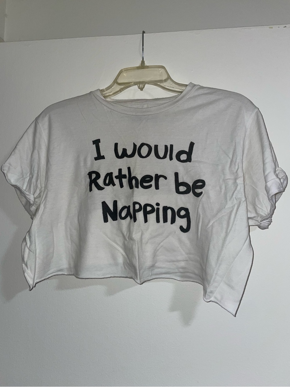 Black Matter White Cropped Tee with Black Slogan